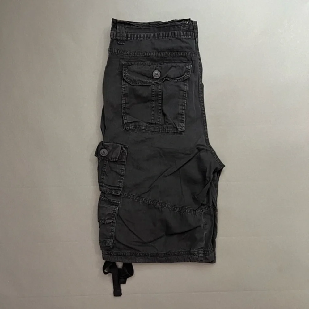 CHAPEL & GREED Baggy Goth Punk Raver Cargo Shorts 9 Pocket Pant